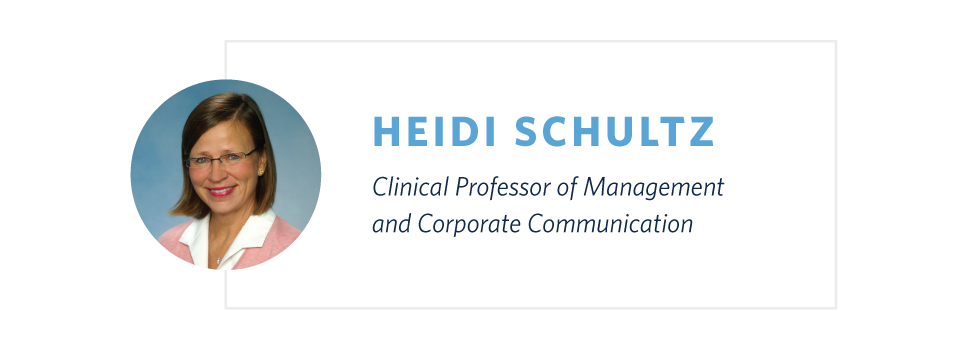 Heidi Schultz is Clinical Professor of Management and Corporate Communication at the University of North Carolina at Chapel Hill.